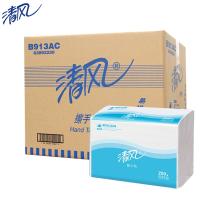 清风 B913AC 擦手纸 单层 225*230 三折 200张/包 20包/箱 （单位：箱） 蓝色