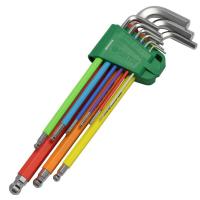 世达（SATA） 09101CH 彩虹系列9件特长球头内六角扳手组套 1.5-10MM (单位:套)
