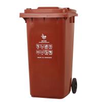 科力邦 KB1042 干湿分类垃圾桶 100L 咖啡色 (单位:个)