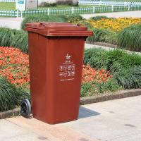 科力邦 KB1042 干湿分类垃圾桶 100L 咖啡色 (单位:个)