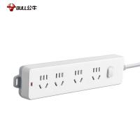 公牛（BULL） GN-410 单控四联插座 3米 白色 (单位:个)