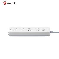 公牛（BULL） GN-410 单控四联插座 3米 白色 (单位:个)
