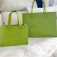 熙布集 DZ0023 可定制毛毡包手提袋 30*30*15cm (单位: 个)绿色 可定制logo 起订量500个