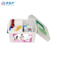 爱备护 ABH-J001M 家庭防疫药箱（医用外科口罩*10+酒精消毒喷雾*1+75%酒精湿巾*1+酒精棉球*1+免洗手消毒凝胶*1+碘伏消毒液（棉棒）*10+防水创口贴*10+无菌敷贴（小号）*2） 26cm*18cm*15cm（单位：套