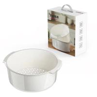 艾逸瑶选 CJ-21092 西尼亚双层沥水筛 沥水篮 盆 30*12cm 白色（单位：个）新老包装随机发货
