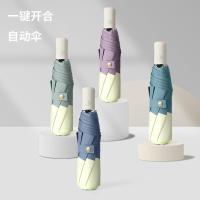 璞莉丝 PLS0112 三折全自动遮阳折叠晴雨伞 98cm*8骨（单位:把）颜色随机发货