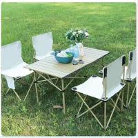 艾逸瑶选 HW-22996 畅享户外折叠桌椅套装 桌95*55*50CM*1/椅38*34*63CM*4(单位：套) 白色