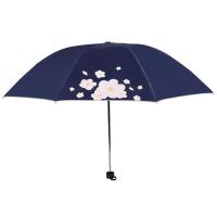 天堂伞 30995ELN 花沁蜜语防晒紫外线晴雨伞 57cm*8K （单位：把）藏青色