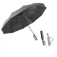 艾逸瑶选 YS-1848 赛博系列环扣手柄全自动商务超大晴雨伞 70cm*10K(单位：把) 黑色