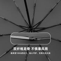 艾逸瑶选 YS-1848 赛博系列环扣手柄全自动商务超大晴雨伞 70cm*10K(单位：把) 黑色