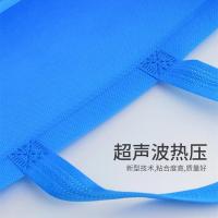 海斯迪克 HKL-49 无纺布手提袋 立体竖款 30*38cm 10个/组（单位：组）蓝色