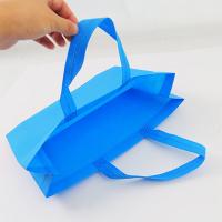 海斯迪克 HKL-49 无纺布手提袋 立体竖款 30*38cm 10个/组（单位：组）蓝色