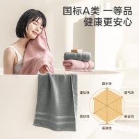 京东京造 倍柔长绒棉CP毛巾 A类纯棉加厚强吸水男女洗脸毛巾98g 33*72cm*2 2条/组 (单位：组） 粉+灰