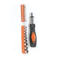 勃兰匠记（PLURE） PL-1004A 40件家用工具组合套装（锯*1电笔*1卷尺*1螺批*1螺丝刀*2胶布*1手柄*1批头*10套筒*9钳*2铁锤*1扳手*1内六角扳手*8美工刀）（单位：套）