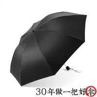 天堂 30965DLN 全遮光防晒加大三折晴雨伞 61cm*8K（单位：把）黑色