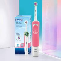 欧乐B（OralB）D100 电动牙刷活力亮洁 单支装（单位：支）樱花粉