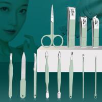 艾逸瑶选 GJ-8014 娜塔莎PLUS马卡龙修容修甲工具 13件套(单位：套) 美容剪+掏耳勺+大号指甲钳+平口指甲钳+粉刺针+死皮叉+小关刀+斜口指甲钳+双头挑+修甲锉+锯齿创足刀+收纳包