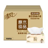 清风 B339A18盒装抽纸原木纯品 180抽/盒 3盒/提 12提/箱（2层）（单位：箱）