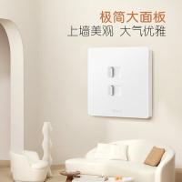 公牛（BULL） G12T222B 暗装插座面板 二位电脑插座（六类）（单位：个）暮雪白