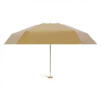 艾逸瑶选 YS-1843 荼锦系列铝合金骨金胶布扁六折晴雨伞-A款 50cm*6K(单位：把) 金色