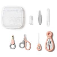 夕尔（babycare） RRC005-A 婴儿护理七件套  圆头镊+指甲钳+指甲剪+水温计+耳勺+磨甲棒+牙刷 （单位：套） 樱粉