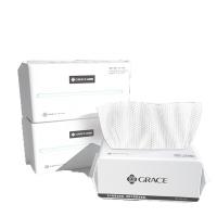 洁丽雅（grace）一次性洗脸巾加厚珍珠纹 MRJ273-3 60抽*3包 （单位：提）