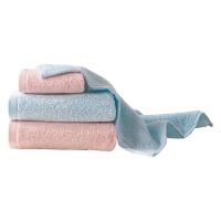 内野HU-HY07J05毛巾套装面巾34*75cm*2方巾34*35cm*2（单位:套）粉+蓝
