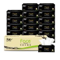 洁柔（C&S） 黑Face 抽纸 纸巾 18包/箱，130抽/包 白色（单位：箱）
