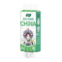 心相印（Mind Act Upon Mind） DTD320 自然无香4层压花随心抽悬挂式抽纸 150x180mm 320抽/包 (单位: 包)