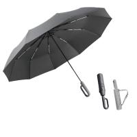 艾逸瑶选 YS-1848 赛博系列环扣手柄全自动商务超大晴雨伞 70cm*10K（单位：把）黑色
