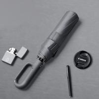 艾逸瑶选 YS-1848 赛博系列环扣手柄全自动商务超大晴雨伞 70cm*10K（单位：把）黑色