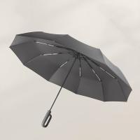 艾逸瑶选 YS-1848 赛博系列环扣手柄全自动商务超大晴雨伞 70cm*10K（单位：把）黑色