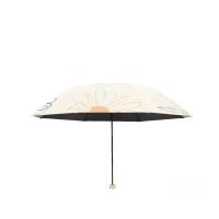 有福有派YF-893025三折防晒黑胶伞 65cm*8k（单位：把）米黄色