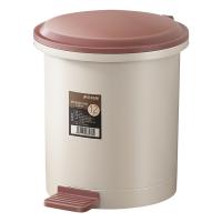 家杰优品 12L脚踏式 垃圾桶 12L 白咖色（单位： 个）