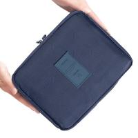 四万公里 SW1101 旅行便携洗漱包 21.5*16.5*7.5cm 藏青色 大容量 可分层 (单位:个)