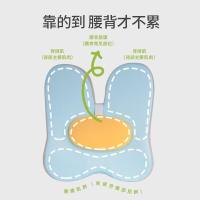 佳奥 马卡龙汽车腰靠坐垫套装 靠垫42.5*46.5*12.5cm+小圆垫22*4.5*12cm+坐垫（单位：套）  海盐蓝+奶酪黄