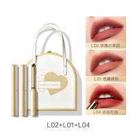 完美日记（Perfect Diary） 恣意出色丝绒 唇膏彩妆礼盒 0.8g*3（L01+L02+L04 ）（单位：套）三色
