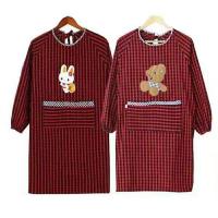 翔燊 XS-WQ020 可爱熊 罩面格纹围裙 均码 可定制logo 起订量500 混色（单位：件）