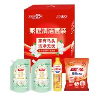 马头 A JCS2008 家庭清洁套装 2008g 红色（单位：盒）典雅茶花洗衣液500g*2、金桔海盐全效洗洁精500g、花香洗衣粉508g