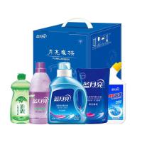 蓝月亮 月亮家族舒心五件套（1.06kg亮白增艳洗衣液+500g强效厕清+500g亮白增艳洗衣液袋装+500g茶清洗洁精+500g绿色柔顺剂） （单位:套）