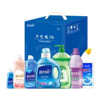 蓝月亮 月亮家族 畅心 七件套(单位：套) 薰亮白1.06kg+风清白兰手洗翻盖500g+柔润樱花内衣洗翻盖500g+风清白兰手洗80g+薰柔顺剂500g+强效厕清500g+茶清1kg