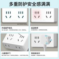 德力西电气（DELIXI ELECTRIC） 86型转换插头 一转四转换分控开关 CD98Z-B2K2X2Z/86 86*86*32mm (单位:个) 白色