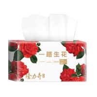 隆力奇 一路生花 原浆抽纸 180*153mm 4层*75张 4包/提 (单位:提)