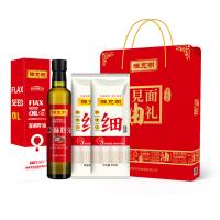 陈克明 见面有礼 油面套装 248ml亚麻籽油*1+500g面条*2包 10套/箱 (单位:套) 宽面条细面条圆面条随机发货
