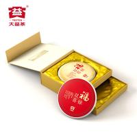 大益（TAETEA） 茶叶福禄双喜礼盒 生熟组合 饼茶 357克*2饼 (单位:盒)
