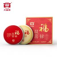 大益（TAETEA） 茶叶福禄双喜礼盒 生熟组合 饼茶 357克*2饼 (单位:盒)
