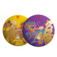 大益（TAETEA） 普洱生熟组合 福禄双喜礼盒 357g*2饼/组 (单位:盒)