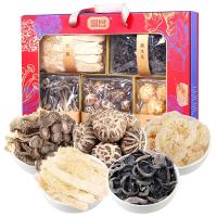 富昌 菌品天下礼盒 礼盒装 黑木耳200g 花菇200g 银耳150g 鹿茸菇100g 竹荪36g 1盒/箱 (单位:盒)