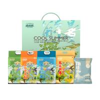 米妹妹 解暑粮方五福大礼包 一级 五常糙米1kg 七色糙米500g 东北绿豆1kg五常粥米1kg 五常玉米碴1kg (单位:盒)