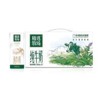 蒙牛 精选牧场纯牛奶 全脂 250ml*12盒 (单位:提)
